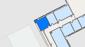 Planritning för iOffice Drottninggatan 33, 1 privata rum, 18 m²