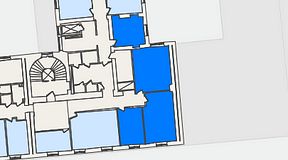 
							Planritning för KG10 Kungsgatan 8, 4 privata rum, 86 m²