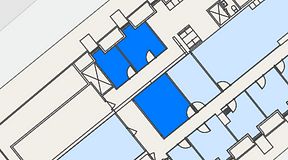 
							Planritning för Spaces Gamla Stan, 3 privata rum, 42 m²