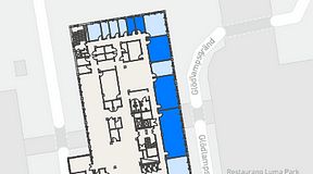 
							Planritning för CoW Hammarby Sjöstad, 5 privata rum, 124 m²