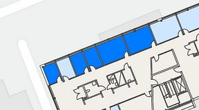 
							Planritning för Workopolis, 5 privata rum, 59 m²