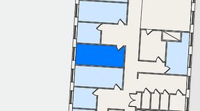 Planritning för FirstOffice Åby Arena, 1 privata rum, 19 m²