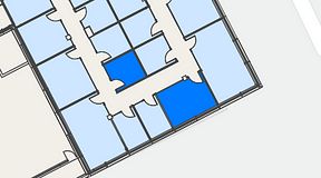 
							Planritning för Spaces Hyllie Vista, 2 privata rum, 26 m²