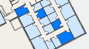
							Planritning för Spaces Hyllie Vista, 4 privata rum, 46 m²