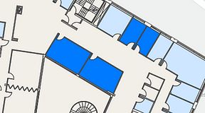 
							Planritning för Spaces Göteborg Gamlestan, 4 privata rum, 66 m²