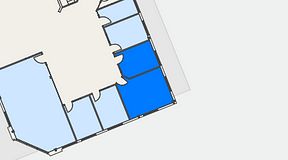 Planritning för C/O Mölndal, 2 privata rum, 31 m²