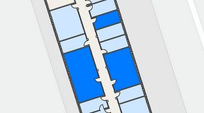 
							Planritning för FASTOFFICE Linta Gårdsväg, 3 privata rum, 80 m²