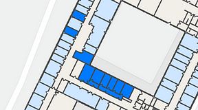 
							Planritning för Quick Office Älvsjö, 5 privata rum, 136 m²