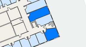 Planritning för C/O Mölndal, 2 privata rum, 39 m²