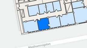 
							Planritning för Mindpark Järntorget, 1 privata rum, 16 m²