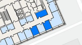 
							Planritning för Spaces Lindholmen, 3 privata rum, 25 m²