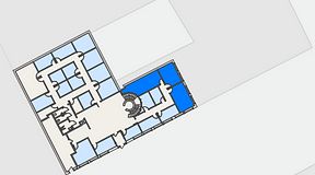 
							Planritning för Regus Kalmar, 3 privata rum, 55 m²