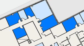 
							Planritning för Spaces Hyllie Vista, 5 privata rum, 81 m²