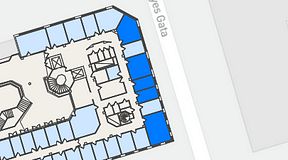 
							Planritning för Regus Odinsgatan 13, 5 privata rum, 82 m²