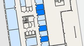 
							Planritning för Spaces Nordenskiöldsgatan, 4 privata rum, 36 m²