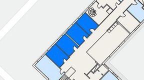 
							Planritning för Dockside Office & Coworking, 4 privata rum, 56 m²