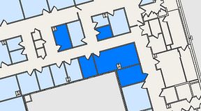 
							Planritning för United Spaces Östra Hamngatan, 5 privata rum, 54 m²