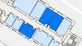 
							Planritning för iOffice Sjöbefälsskolan, 4 privata rum, 69 m²