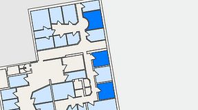 
							Planritning för Växthuset Vasatorpsvägen, 3 privata rum, 43 m²