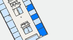 
							Planritning för Convendum Västra Järnvägsgatan 3, 4 privata rum, 45 m²