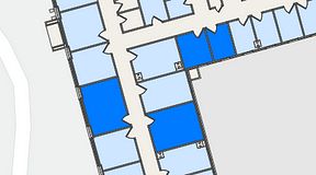 
							Planritning för United Spaces Östra Hamngatan, 4 privata rum, 58 m²