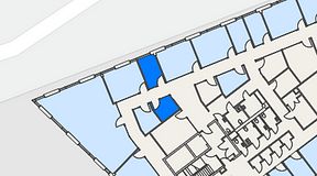 Planritning för United Spaces Helsingborg, 2 privata rum, 16 m²
