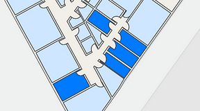 Planritning för Quick Office Bromma Blocks, 5 privata rum, 52 m²