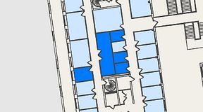 
							Planritning för Spaces Nordenskiöldsgatan, 5 privata rum, 43 m²