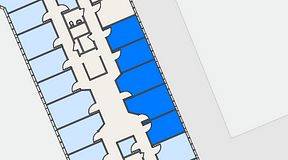 
							Planritning för Regus Helsingborg Södergatan, 5 privata rum, 61 m²