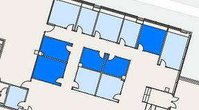 
							Planritning för Spaces Umami Park Sundbyberg, 5 privata rum, 68 m²