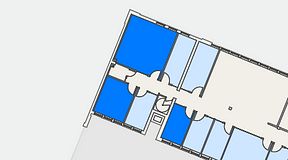 
							Planritning för C/O Tyresö, 3 privata rum, 52 m²