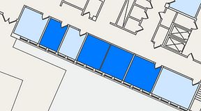 
							Planritning för Sanna Office Hub, 4 privata rum, 64 m²