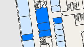 
							Planritning för Spaces Nordenskiöldsgatan, 5 privata rum, 80 m²