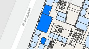 
							Planritning för Regus Östermalmstorg, 3 privata rum, 86 m²