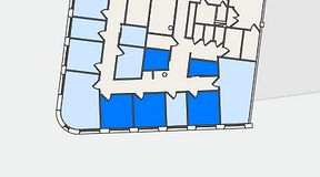 Planritning för United Spaces Nordenskiöldsgatan 24, 5 privata rum, 55 m²