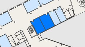 Planritning för Convendum Spårvagnshallarna, 2 privata rum, 37 m²