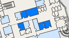 
							Planritning för United Spaces Östra Hamngatan, 5 privata rum, 51 m²