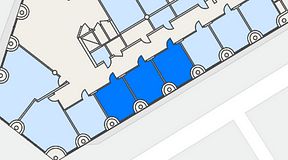 
							Planritning för Växthuset Fredriksbergsgatan, 3 privata rum, 45 m²
