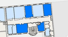 
							Planritning för KG10 Kungsgatan 8, 4 privata rum, 66 m²