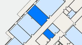 
							Planritning för United Spaces Lindholmen, 2 privata rum, 42 m²