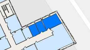 
							Planritning för United Spaces Waterfront Klarabergsviadukten, 3 privata rum, 44 m²