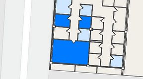 
							Planritning för Kungsholmens Kontorshotell Warfvinges väg, 3 privata rum, 55 m²