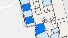 
							Planritning för FirstOffice Sävedalen, 3 privata rum, 38 m²