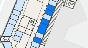 
							Planritning för FASTOFFICE Johanneslundsvägen 12, 5 privata rum, 49 m²