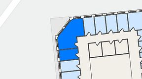 
							Planritning för QuickOffice Kista, 2 privata rum, 25 m²