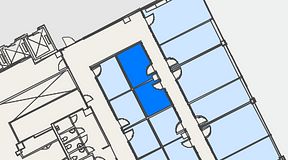 Planritning för Convendum Vasagatan 16, 2 privata rum, 20 m²