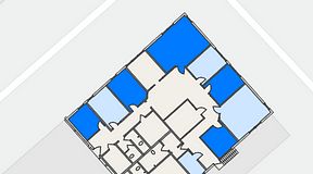 Planritning för Easy Office Kungsängen, 5 privata rum, 91 m²
