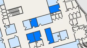 
							Planritning för United Spaces Östra Hamngatan, 5 privata rum, 45 m²
