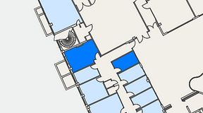 
							Planritning för Genetor K6, 2 privata rum, 26 m²