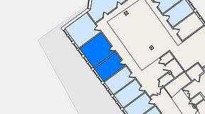 Planritning för THE WORKS Slakthusområdet, 2 privata rum, 22 m²